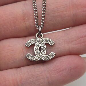 CHANEL CC Rhinestone Pendant 08V